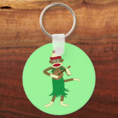 Sock Monkey Ukulele Schlüsselanhänger (Vorderseite)