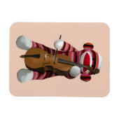 Sock Monkey und Cello 2 Magnet (Horizontal)