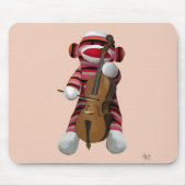 Sock Monkey und Cello 2 Mousepad (Vorne)