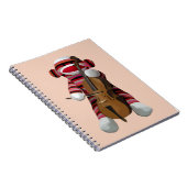 Sock Monkey und Cello 2 Notizblock (Rechte Seite)