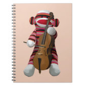 Sock Monkey und Cello 2 Notizblock (Vorderseite)