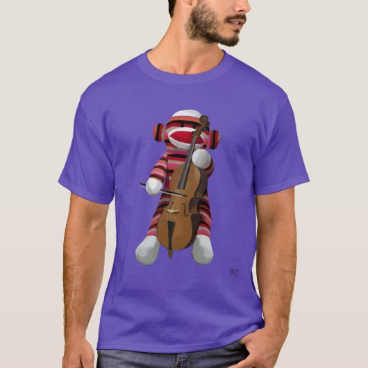 Sock Monkey und Cello 2 T-Shirt (Vorderseite)