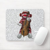 Sock Monkey und Cello Mousepad (Mit Mouse)