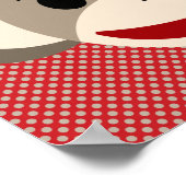 Sock Monkey und Polka Dot Art Poster (Ecke)