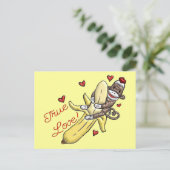 Sock Monkey Valentine Merchandise Feiertagspostkarte (Stehend Vorderseite)