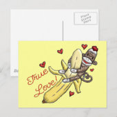 Sock Monkey Valentine Merchandise Feiertagspostkarte (Vorne/Hinten)