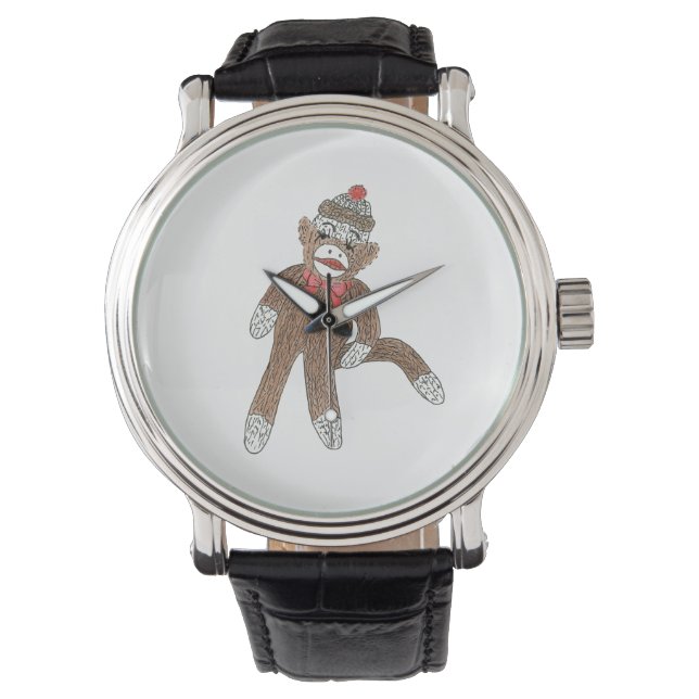 Sock Monkey Watch Armbanduhr (Vorderseite)