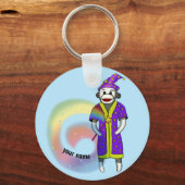 Sock Monkey Wizard Schlüsselanhänger (Vorderseite)