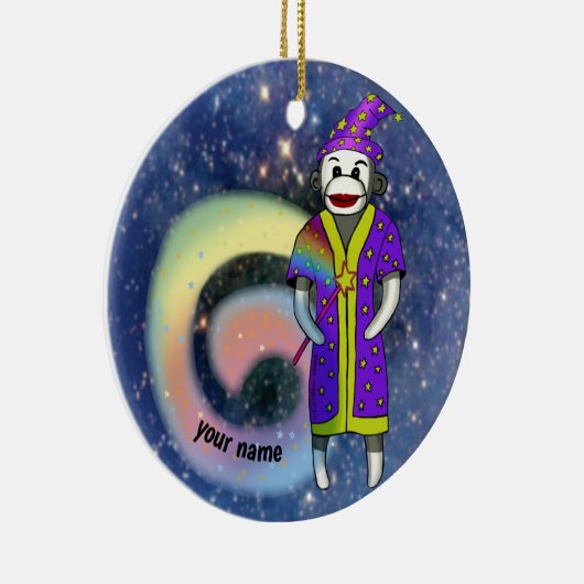 Sock Monkey Zierschmuck Keramik Ornament (Rechts)