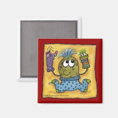 Sock Puppet Fun Magnet (Vorderseite/Rückseite)