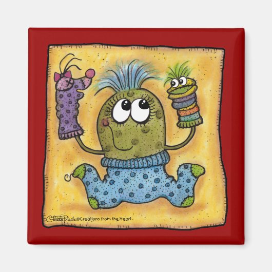 Sock Puppet Fun Magnet (Vorne)