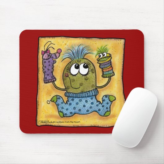 Sock Puppet Fun Mousepad (Mit Mouse)