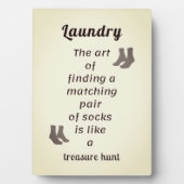 Sock Searching Delight Wäsche Day Fotoplatte (Vorderseite)