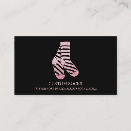 Sock Store Rose Gold Visitenkarte (Vorderseite)