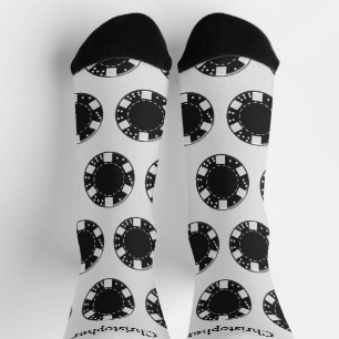 Socke mit Poker-Chip-Design