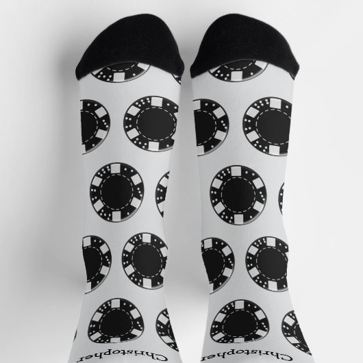 Socke mit Poker-Chip-Design (Oben)