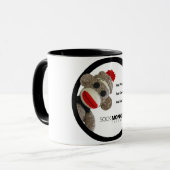 Socke Monkee Therapie - wirkliche Socken-Tasse Tasse (Vorderseite Links)