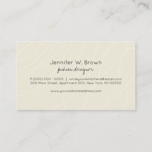 Socke Visitenkarte (Rückseite)