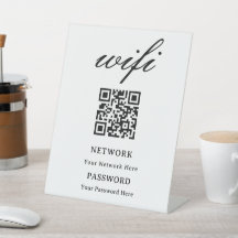 Sockel Schild | Moderne Wifi-Passwort Netzwerk