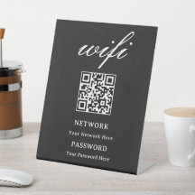 Sockel Schild | Moderne Wifi-Passwort Netzwerk