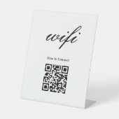 Sockel Schild | Modernes Wifi Qr Code (Vorderseite)