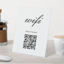 Sockel Schild | Modernes Wifi Qr Code