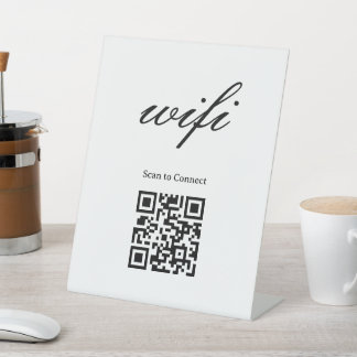Sockel Schild | Modernes Wifi Qr Code