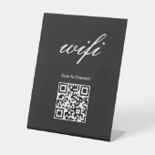 Sockel Schild | Modernes Wifi Qr Code (Vorderseite)