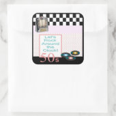 Sockelei Quadratischer Aufkleber (Tasche)