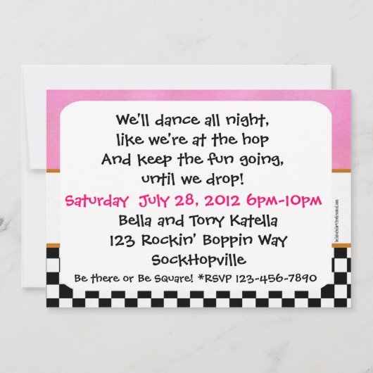 Sockellack-Party Einladung (Rückseite)