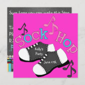 Sockellack-Party Einladungen (Vorne/Hinten)