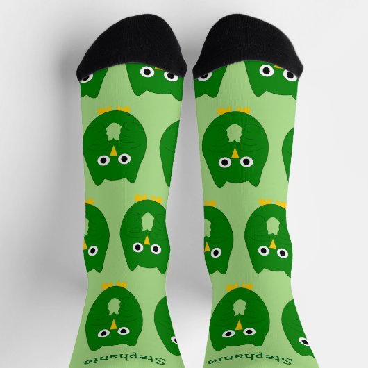 Sockeln-Design für grüne Schalen Socken (Oben)