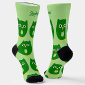 Sockeln-Design für grüne Schalen Socken (Gewinkelt)