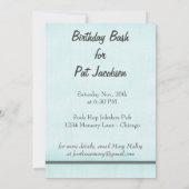 Sockeln Party Time Retro Custom Personalisiert Einladung (Rückseite)