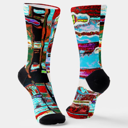 Socken – Abstraktes Design Collapse Reflection (Gewinkelt)
