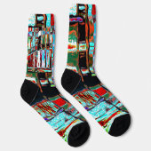 Socken – Abstraktes Design Collapse Reflection (Rechts)