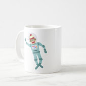Socken-Affe-Astronaut Kaffeetasse (Vorderseite Links)