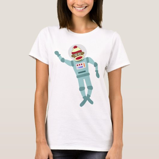 Socken-Affe-Astronaut T-Shirt (Vorderseite)
