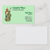 Socken-Affe-aufrechter Bass-Spieler Visitenkarte (Vorne/Hinten)