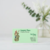 Socken-Affe-aufrechter Bass-Spieler Visitenkarte (Stehend Vorderseite)