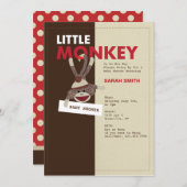 Socken-Affe-Babyparty laden ein Einladung (Vorne/Hinten)