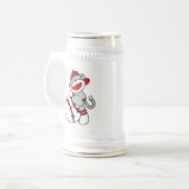 Socken-Affe-Baseball-T - Shirts und Geschenke Bierglas (Vorderseite Links)