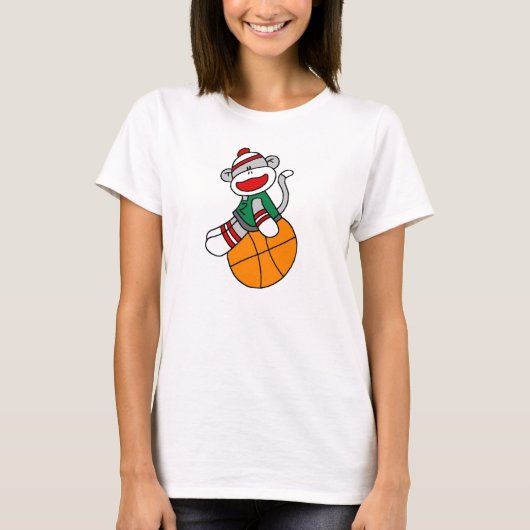 Socken-Affe-Basketball-T - Shirts und Geschenke (Vorderseite)