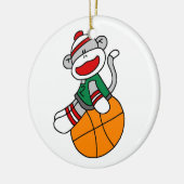 Socken-Affe-Basketball-T - Shirts und Geschenke Keramik Ornament (Links)