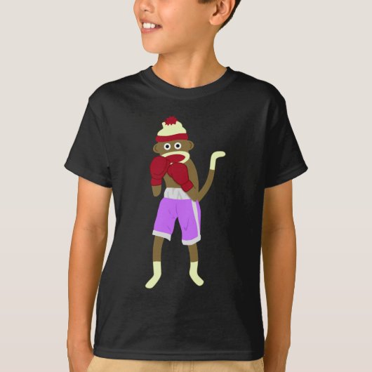 Socken-Affe-Boxer T-Shirt (Vorderseite)