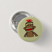 Socken-Affe Button (Vorne & Hinten)