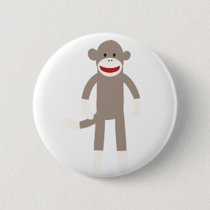 Socken-Affe Button