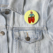 Socken-Affe-Conga-Trommeln Button (Beispiel)