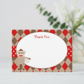 Socken-Affe danken Ihnen Karten (Stehend Vorderseite)