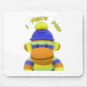 Socken-Affe, ", das ich kacke" Entwurf Mousepad (Vorne)